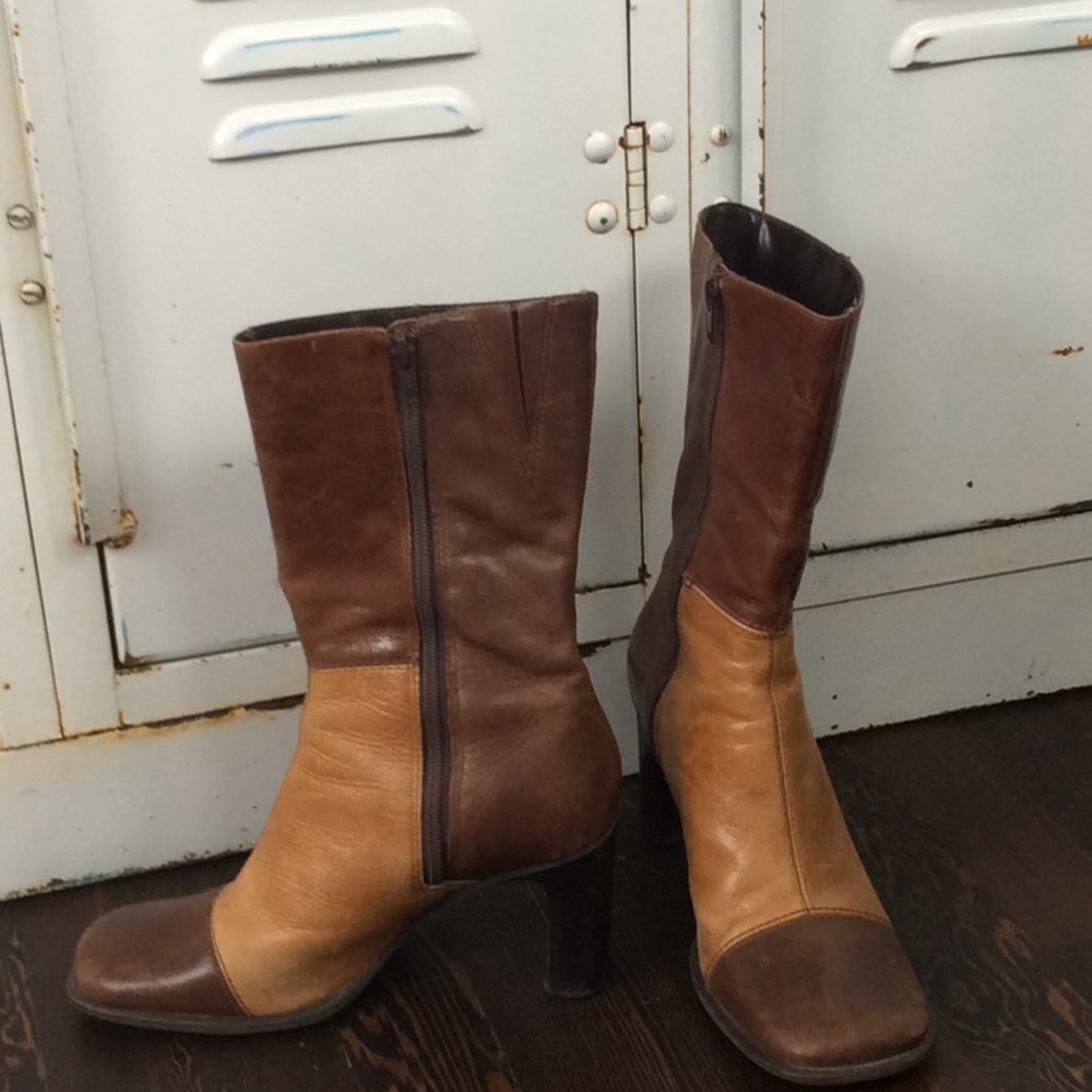 Vintage patchwork boho boots
